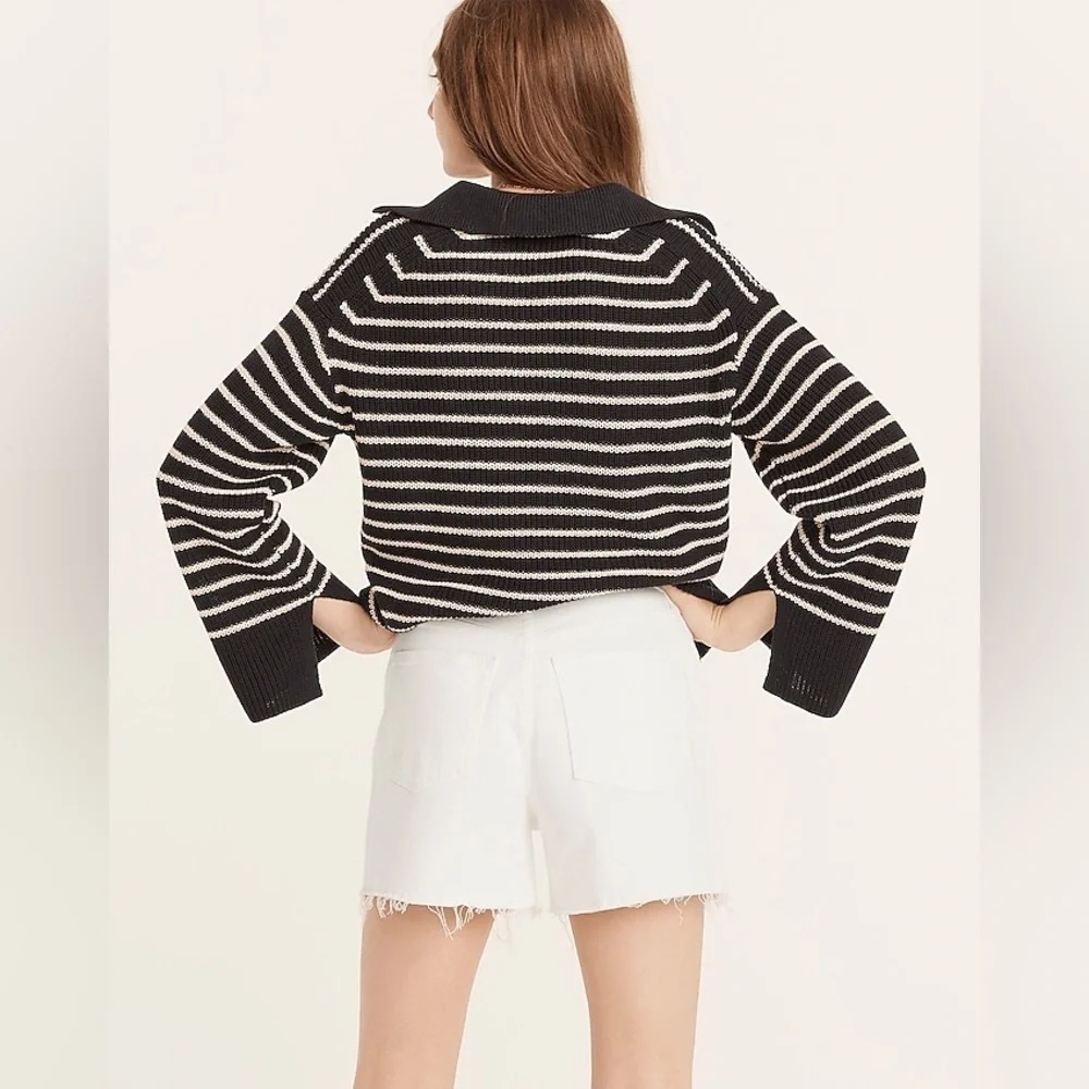 J Crew NWT High-rise denim short in white BF382